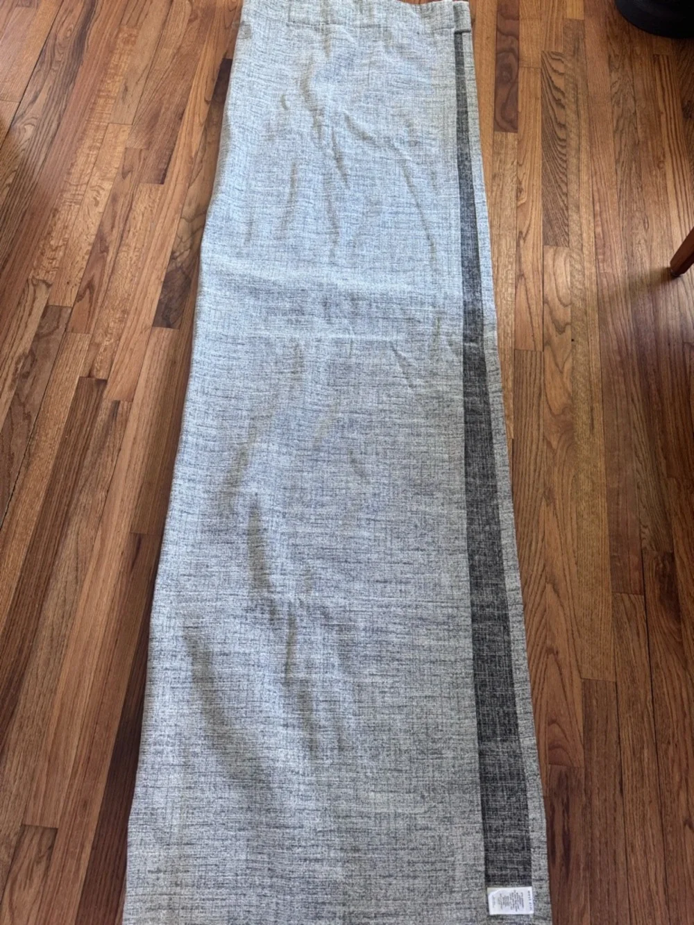 West Elm Light Gray Maxi Skirt with Dark Gray Side Stripe